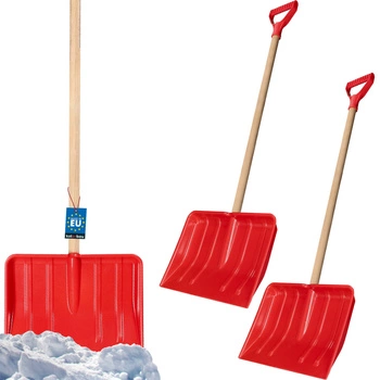 Lopata škrabka hrabla na sníh pro děti bobas - 2 ks. červená