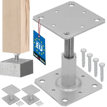 Vertikálně nastavitelný držák sloupu 110x80 mm sada 4 ks.