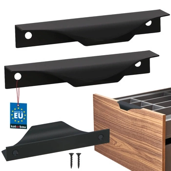 Hranatá nábytková úchytka moderní hliník matná černá 96 mm sada 2 ks.