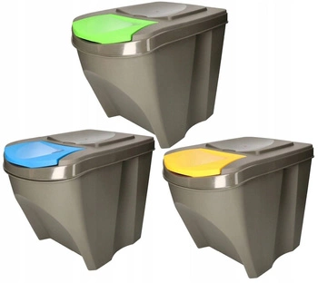 Koš na tříděný odpad 20l sada 3 ks.