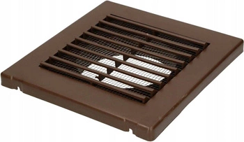 Větrací mřížka čtvercová fi 100mm abs hnědá