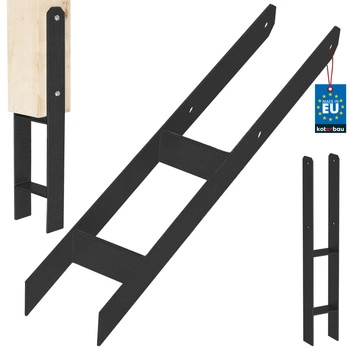 Základna sloupu h pro zabetonování pozinkovaná černá 90 mm