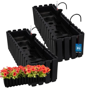 Květináč balkónový antracit 600 MM Sada 2 ks..