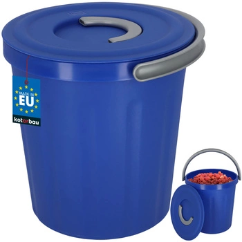 Plastové domácí vědro s víkem a držadlem tmavě modré 10 l