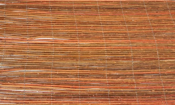Proutěný kryt na terasu 150x300 cm + svorky kotarbau hnědá