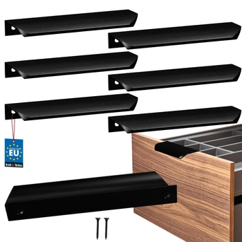 Uchyt nábytkový hliníkový černý mat 128/148 mm sada 6 ks.