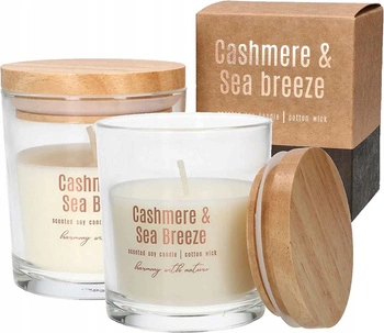 Skleněná svíčka s vůní sóji - 2 ks. kotarbau