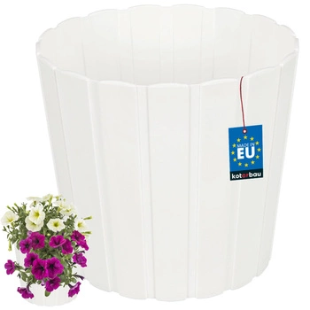 Květináč plastový bílý 21,5 cm