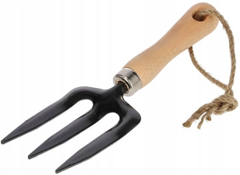 Mini zahradní vidle s 3 hroty na kypření půdy 28 cm kotarbau