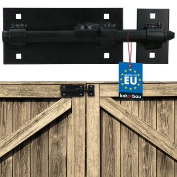 Univerzální závora pro dveře branky vrata ocelová černá 150 mm