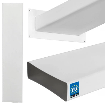 Plochý kabelový větrací kanál 204x60 bílý 100cm