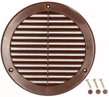 Ventilační mřížka kulatá fi 150 mm s mřížkou - Barva hnědá