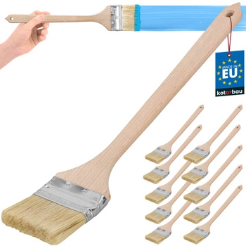 Plochý zahnutý kartáč na radiátory malý úzký 76 mm sada 10 ks.