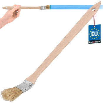 Plochý zahnutý kartáč malý úzký pro radiátory 25 mm