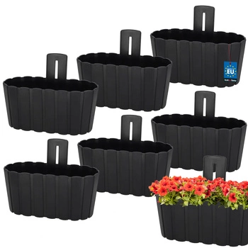 Květináč nástěnný bílý wisząca 200 MM Sada 6 ks..