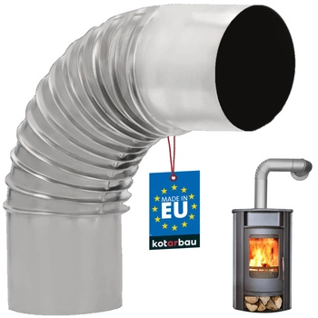 Koleno pro odvod spalin od sporáku ø100 žáruvzdorné