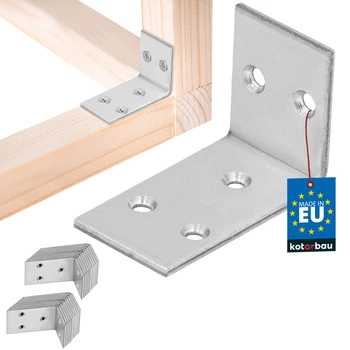 Tesařský úhelník nerezový pozinkovaný 30x45x25 mm sada 25 ks.