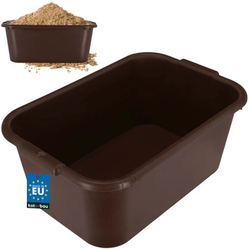 Stavební vanička zahradní obdélníková na maltu tmavě hnědá 45 l