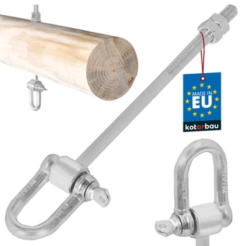 Hák pro upevnění houpací sítě s třmenem m12