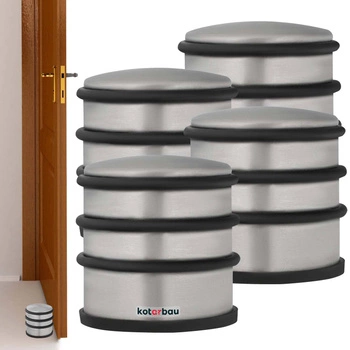 Volně stojící dveřní zarážka stříbrný 7 cm sada 4 ks.