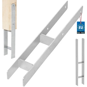 Základna sloupu h pro zabetonování pozinkovaná stříbrná 80 mm