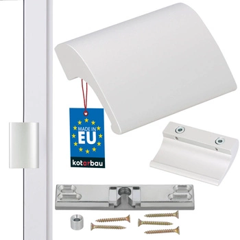 Balkónová západka úchyt dveře zámek palivový hliníkový - Barva stříbrná anodizovaná