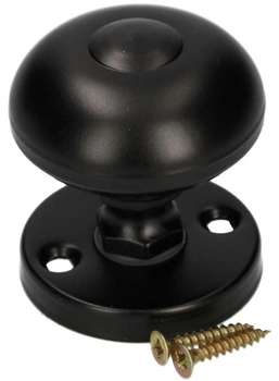 Pevný knoflík k přišroubování na rukojeť černý