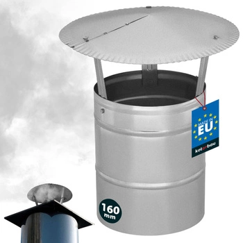 Kouřová stříška pro komínovou rouru pozinkovaná ø160