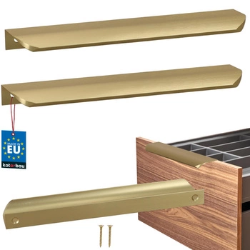 Uchyt nábytkový hliníkový zlatý mat 192/212 mm sada 2 ks.