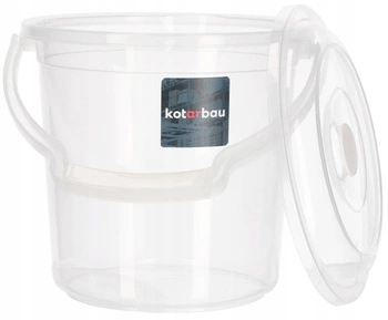 Průhledný kbelík s odměrným víkem - 5l