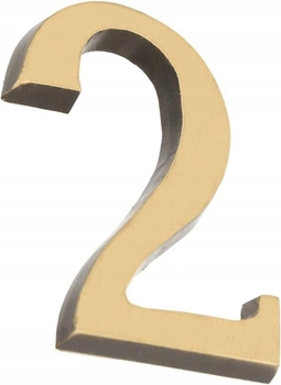 Číslo domu "2" číslo dveří 3d 5cm patina