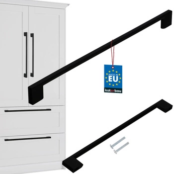 Úchytka kuchyňského nábytku klasická moderní dlouhá černá matná 320 mm