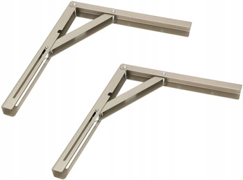 Sklopný roh pro polici 300 mm rozkládací  2 ks - Barva saténová