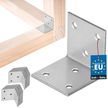 Tesařský úhelník nerezový pozinkovaný 40x40x40 mm sada 25 ks.