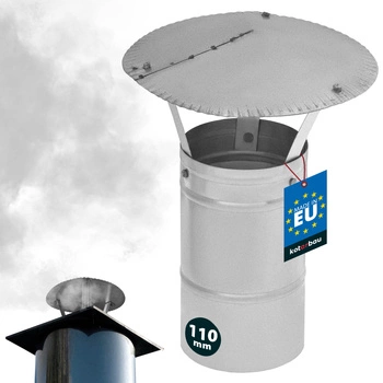 Kouřová stříška pro komínovou rouru pozinkovaná ø110