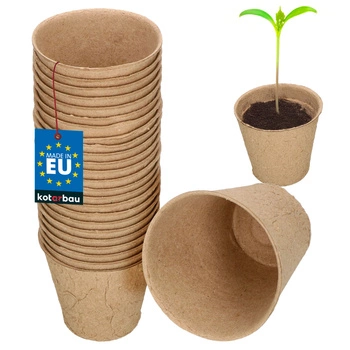 Rašelinové květináče 8 cm sazenice bio - 24 ks. kotarbau hnědá