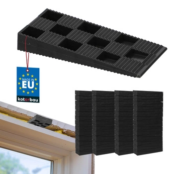 Plastové klíny pro okna dveře 94x44x14 mm sada 100 ks.