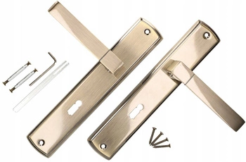 Dveřní klika 90mm dlouhý štít na klíč sada - Barva patina