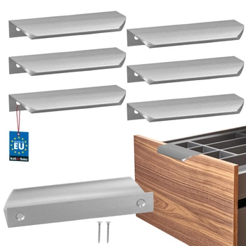 Uchyt nábytkový hliníkový stříbrný 96/116 mm sada 6 ks.