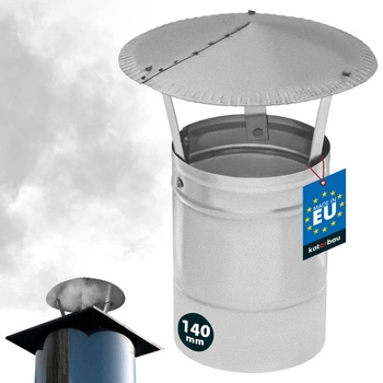 Kouřová stříška pro komínovou rouru pozinkovaná ø140