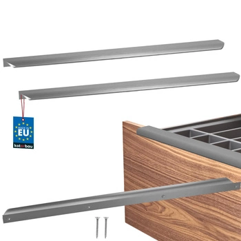 Uchyt nábytkový hliníkový stříbrný 480/500 mm sada 2 ks.