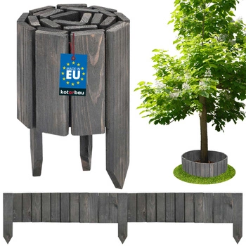 Lemování dřevěného plotu palisáda antracit 15x110 cm