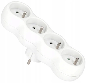 Rozdělovač napájení 4 zásuvky zloděj uzemnění