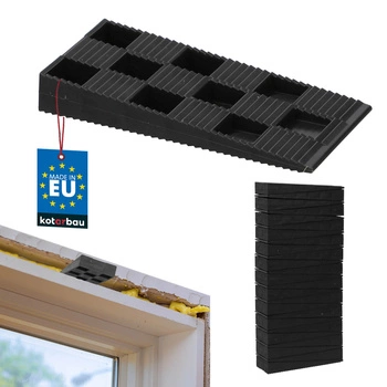 Plastové klíny pro okna dveře 94x44x14 mm sada 25 ks.