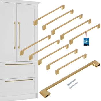 Nábytková úchytka klasická moderní zlatá matná 256 mm sada 10 ks.