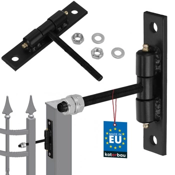 Závěs brány s maznicemi šroubovaný černý fi 10 mm