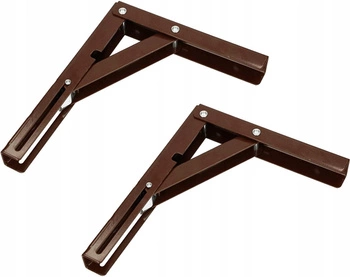 Sklopný roh pro polici 200 mm rozkládací  2 ks - Barva hnědá