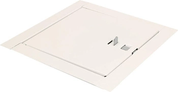 Komínová revizní dvířka ocelová 14x14cm bílá