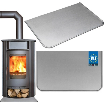 Plech 450x330 mm pod ohništěm sporáku ochranná šedá