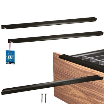 Uchyt nábytkový hliníkový černý mat 540/560 mm sada 2 ks.